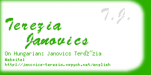 terezia janovics business card